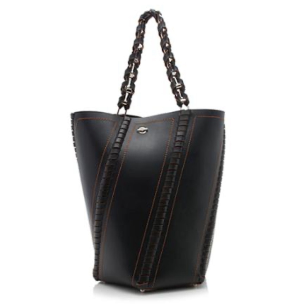 Proenza Schouler Leather Whipstitch Hex Large Bucket Bag